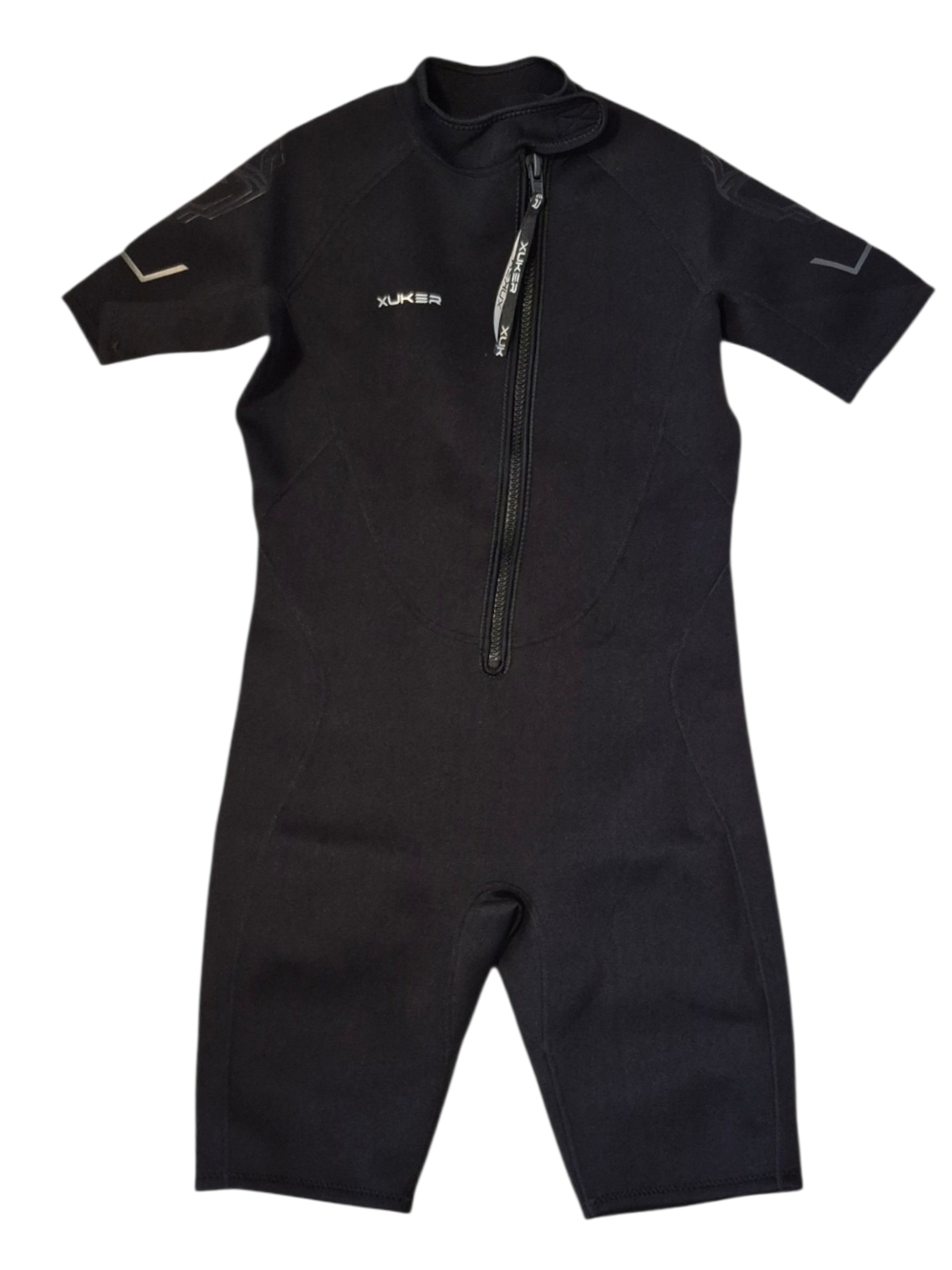 Men’s Shorty Black Wetsuit 3mm, Front Zip Sz 3XL